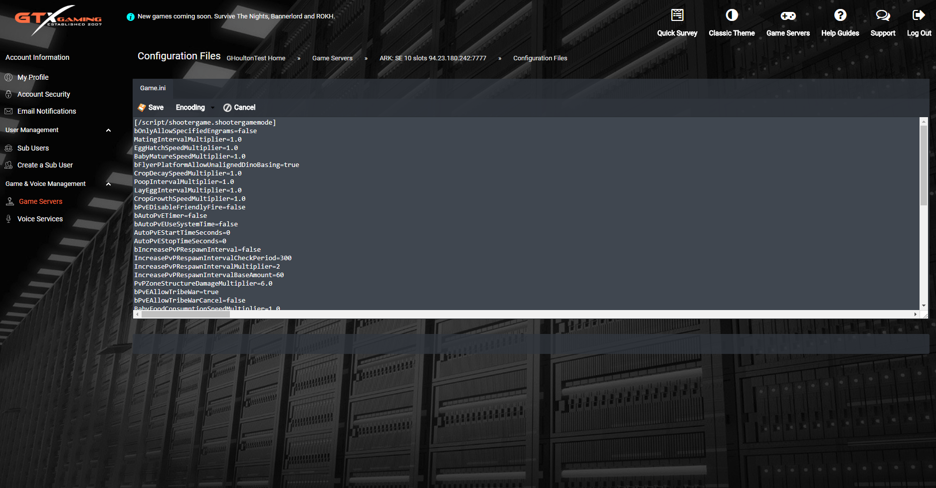 VPS/Dedicated servers with gaming ready webinterface