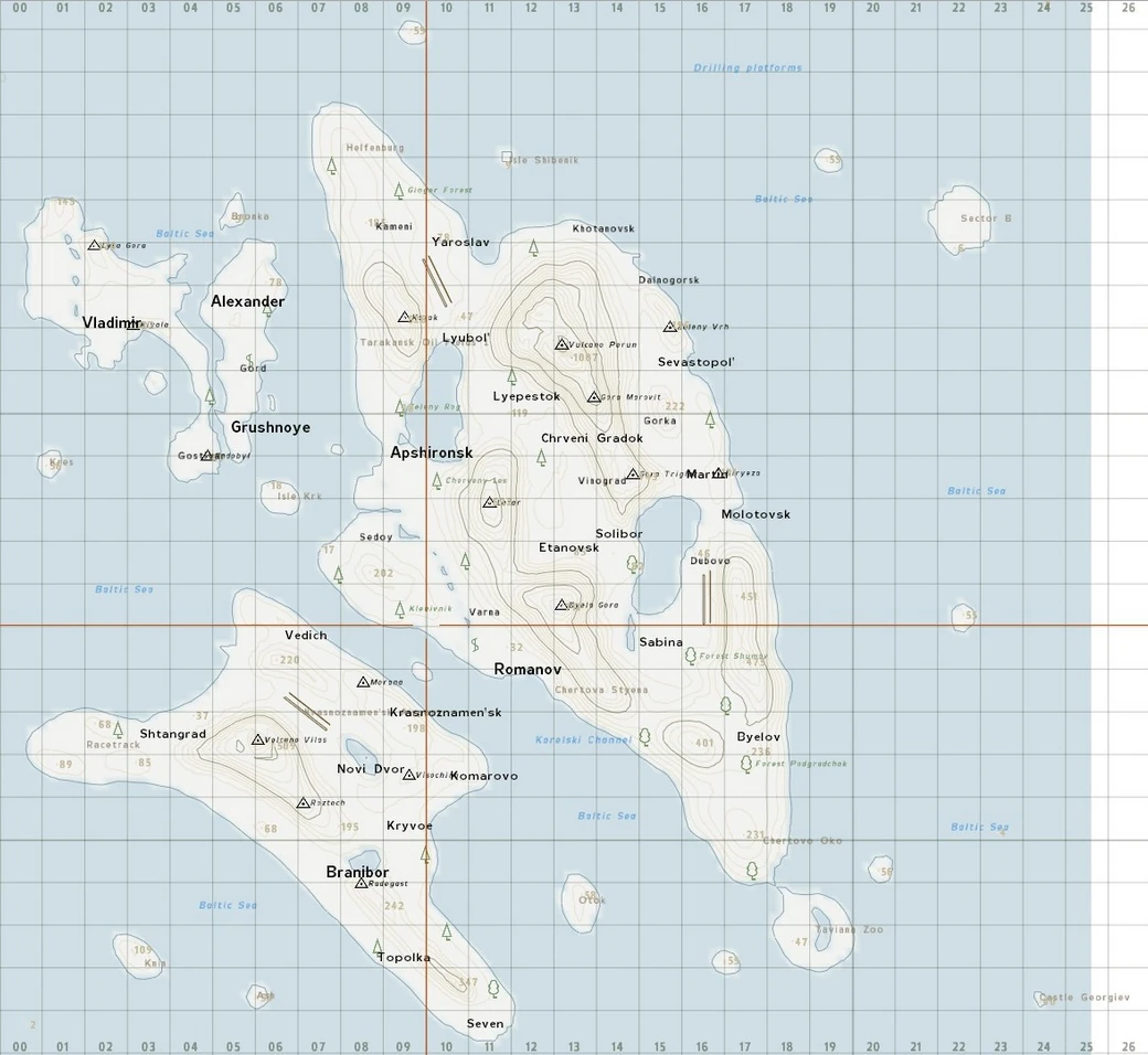 Taviana Dayz Map