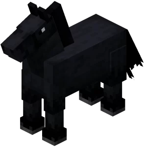 Horse black stallion minecraft