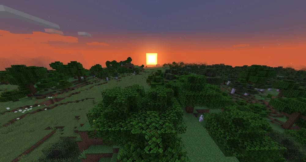 minecraft sunset time