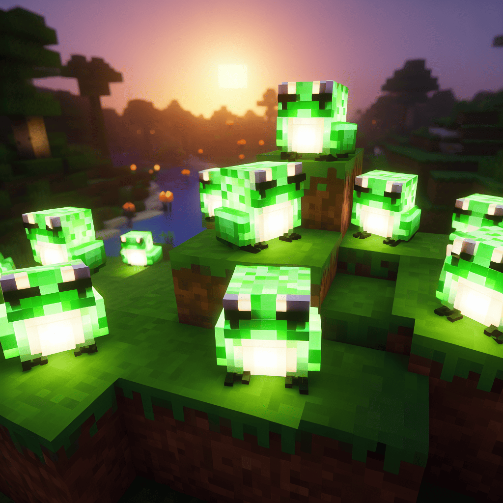 I recreated 1.19 Frogs and put them in some situations : r/Minecraft