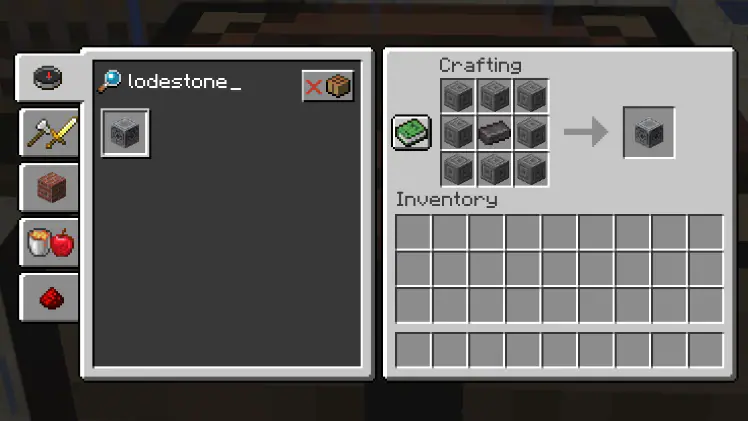 minecraft loadstone recipe