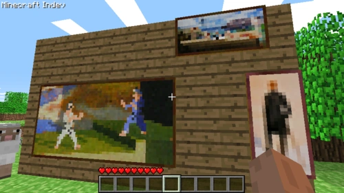 minecraft painting on wall