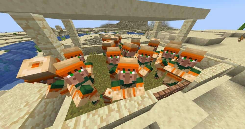 minecraft army of villagers