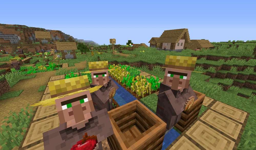 minecraft villagers offering trade