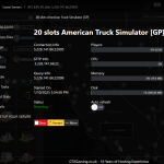 american truck simulator hosting control panel mockup